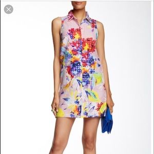 Trina Turk Ryan eyelet floral button down dress